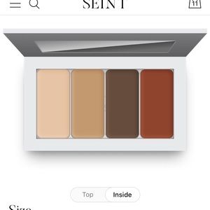 Brand new Seint cream makeup pallet 4 with buff  brush and custom colors.